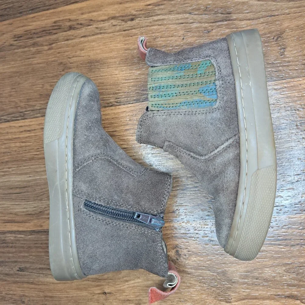 Baby Boden Brown Zip Up Boots Toddler Size 25 EU 8.5 US